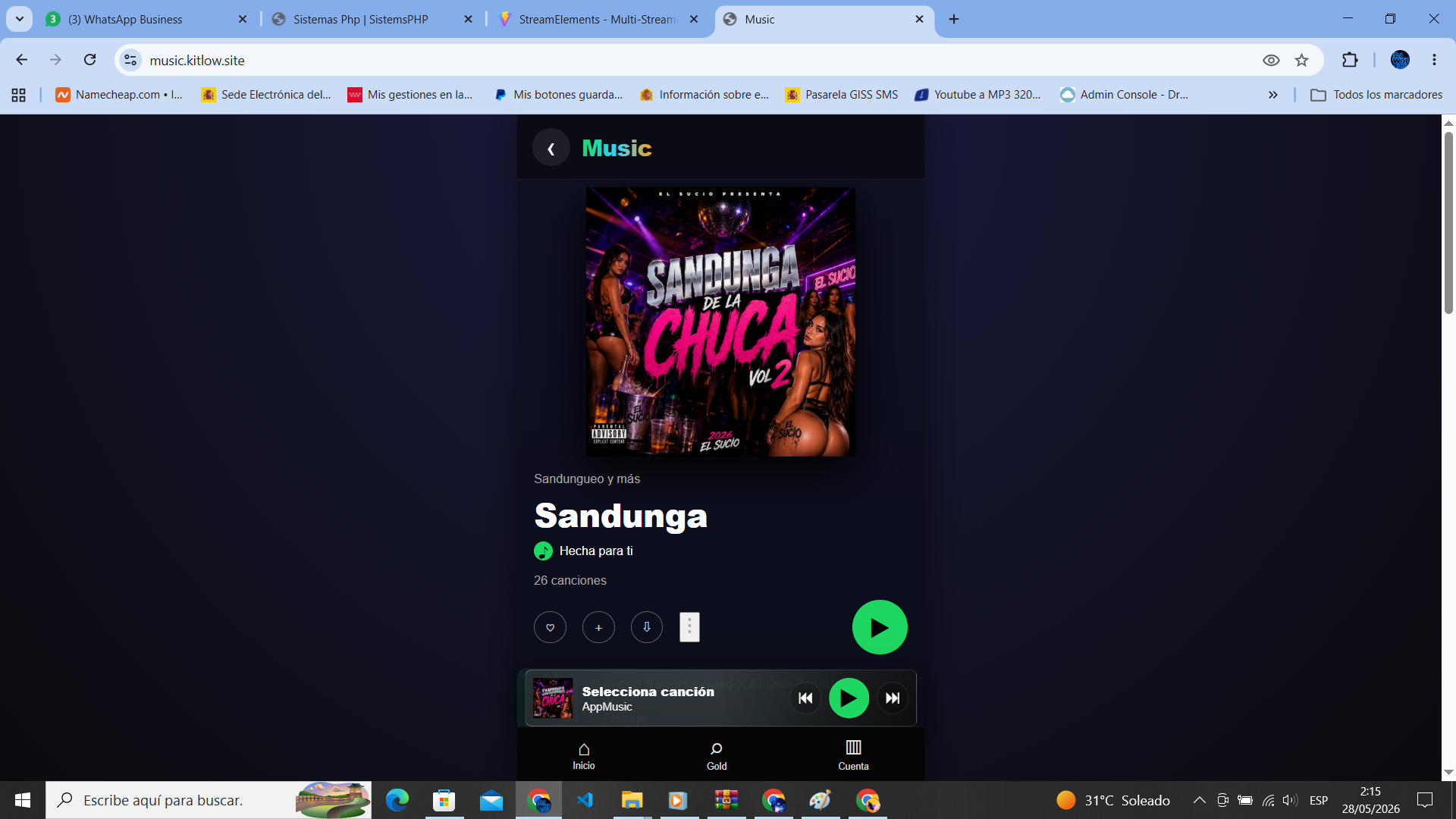 Music App Estilo Spotify Moviles