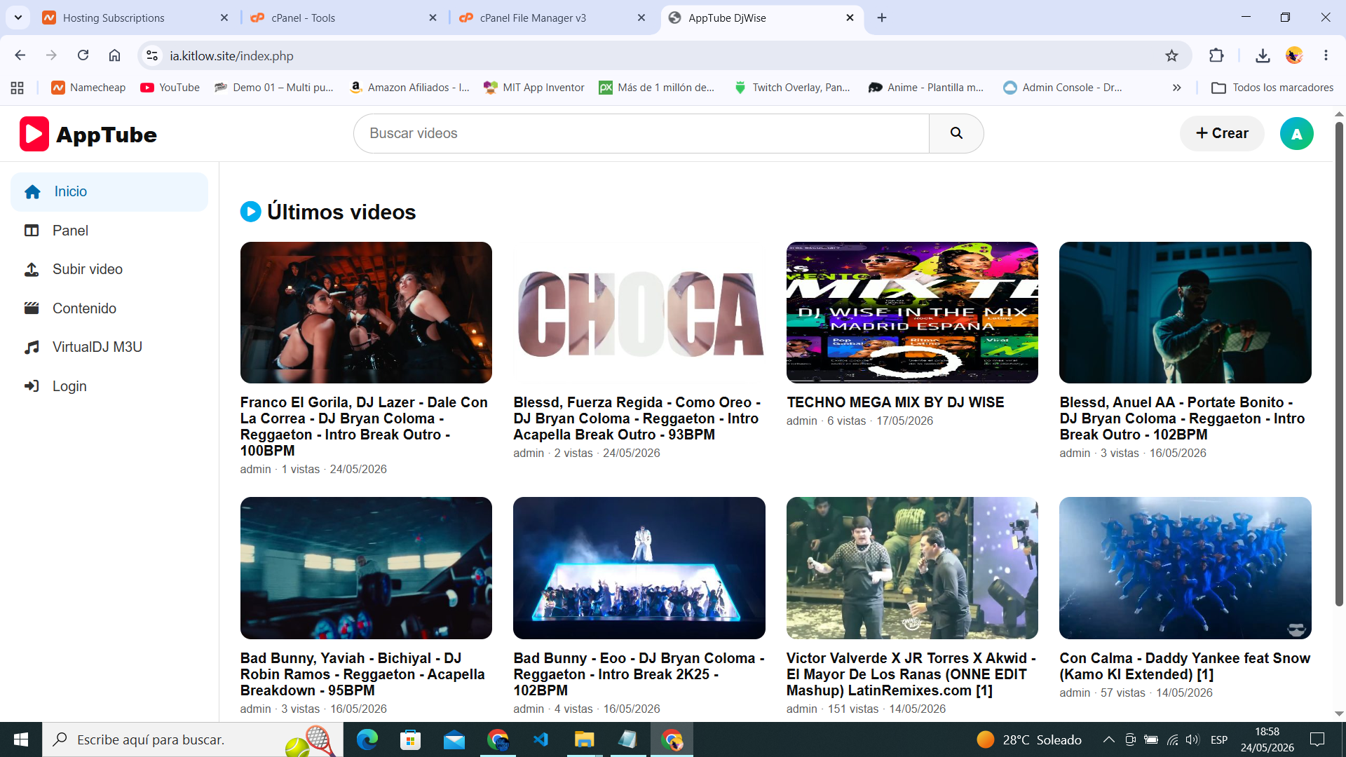 Sistema upload videos PHP